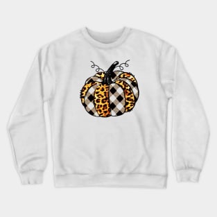 Plaid Pumpkin Crewneck Sweatshirt